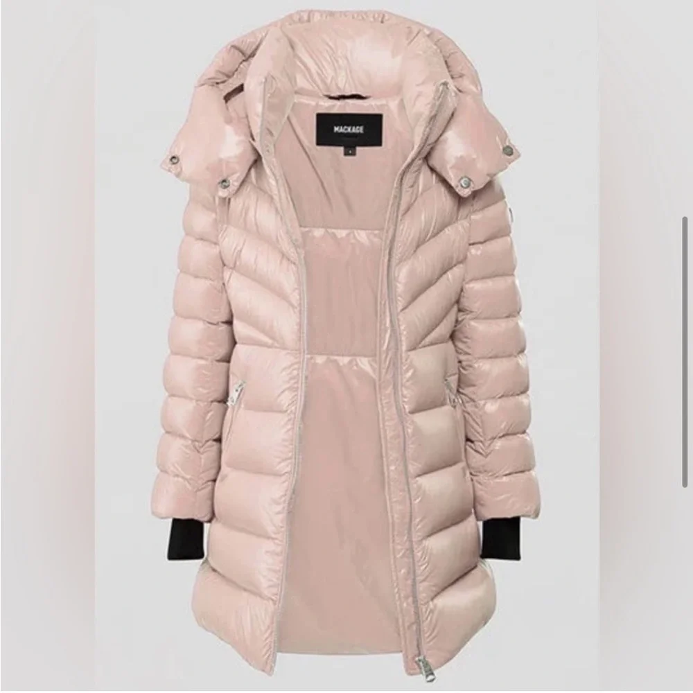 Mackage Light Pink Puffer Coat 10Y - Picture 3 of 6